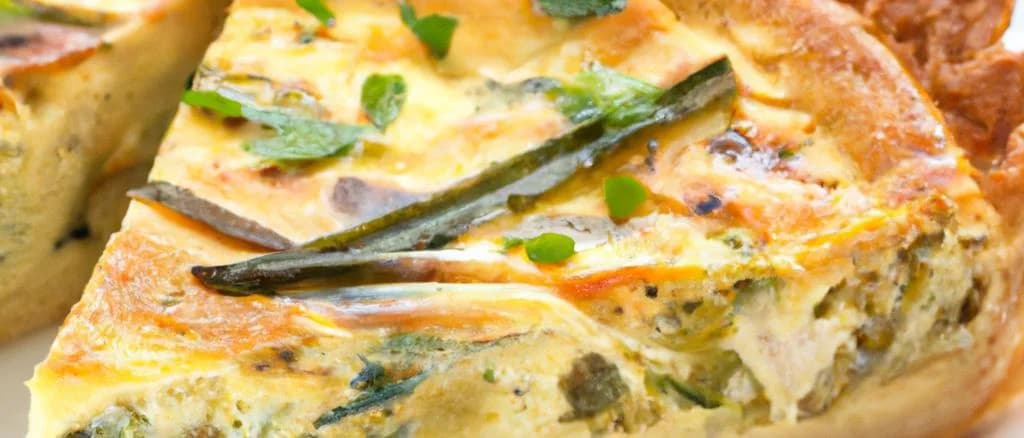 Leek quiche with varied crust styles and toppings