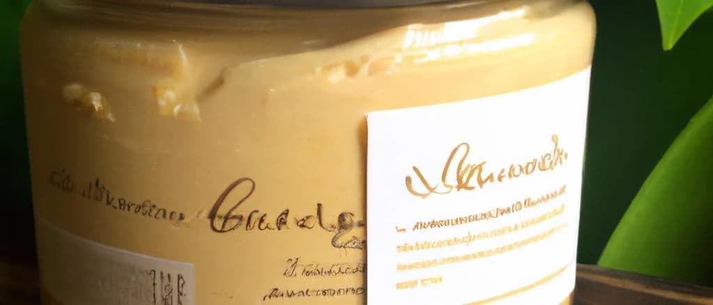 Assortment of legume butter jars with vibrant packaging variations set against a minimalistic kitchen background