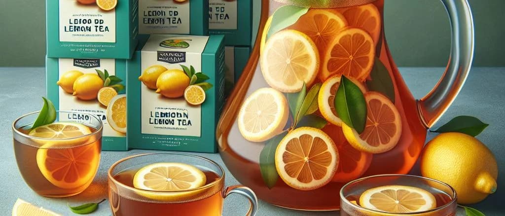 Lemon Tea Varieties with Packaging