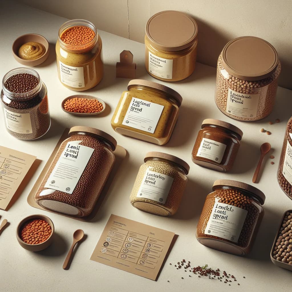 Lentil Spreads in various packaging options for B2B wholesale, showcasing private label and bulk sourcing.