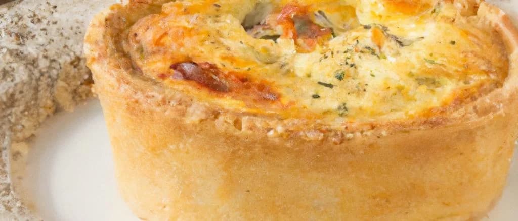 Various Lorraine quiche options on a rustic wooden table, featuring traditional, vegetable, and gourmet variations with a backdrop of fresh ingredients.