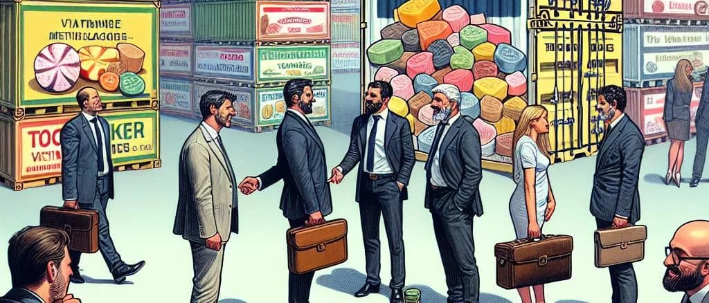 Colorful and innovative lozenges packaging with varied flavors displayed on a neutral background