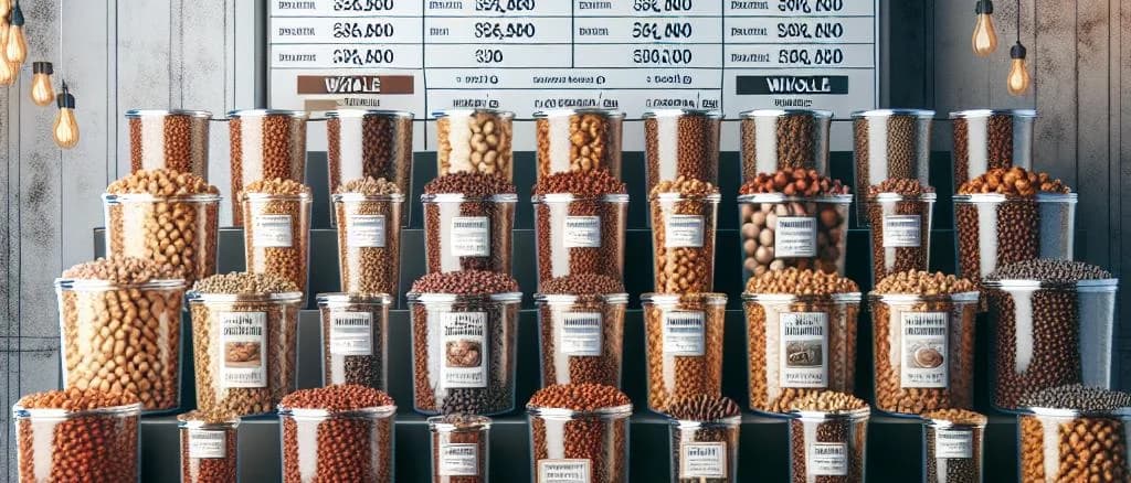 Assorted macadamia nut variations with elegant packaging