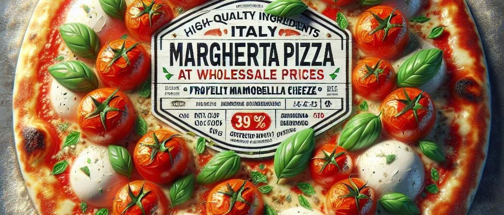 Artisan Margherita Pizza showcasing diverse packaging and toppings