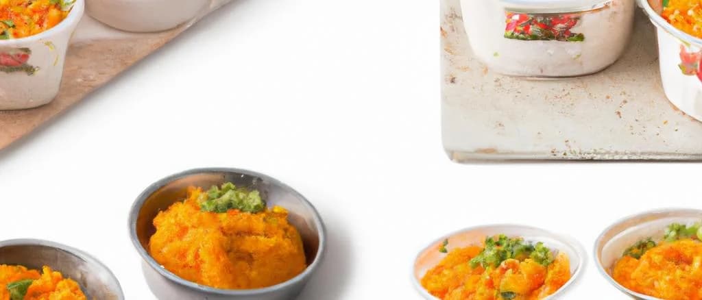 various mashed carrot products in different packaging variations