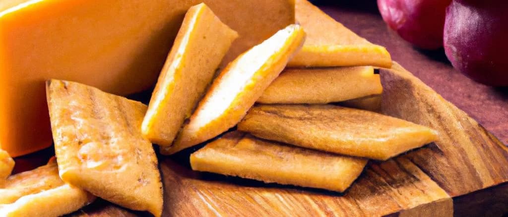 Matured Gouda cheese blocks and wedges on wooden background with rustic packaging options