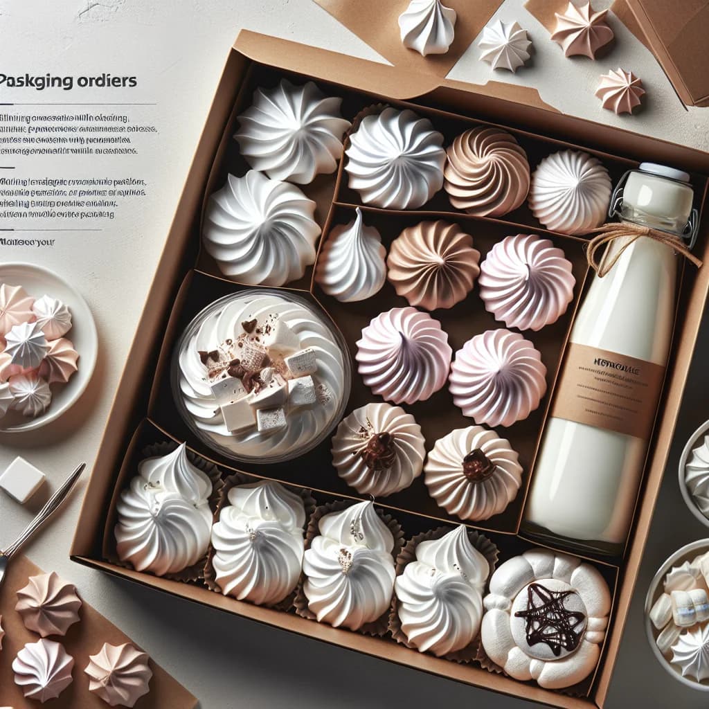 assorted meringue variations in vibrant packaging on a clean, white background