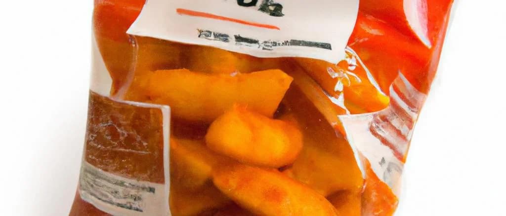 Various microwave fries packages in a kitchen setting