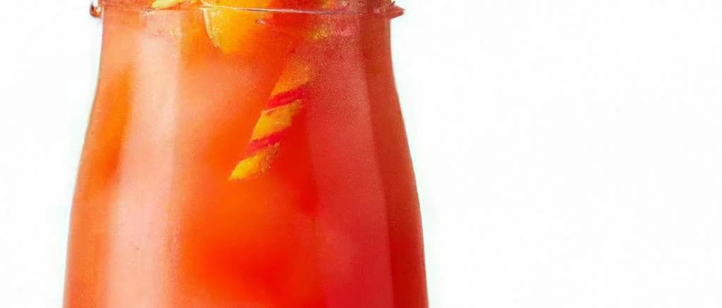 Multifruit juice bottles with various fruit illustrations on labels