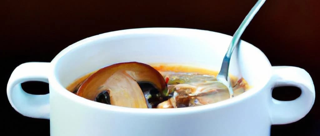 Selection of gourmet mushroom soups in various packaging on a wooden table