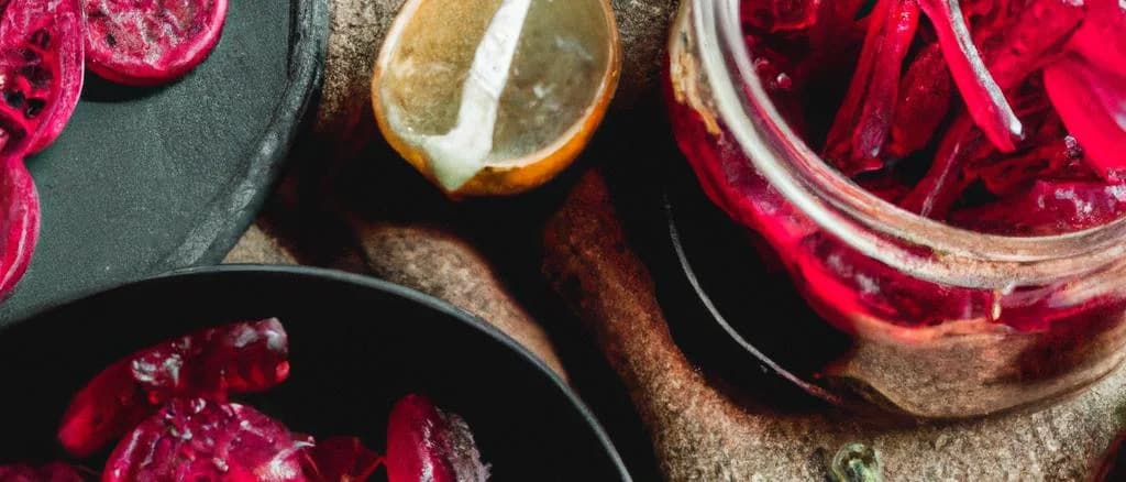 Assorted jars of Myrtles Jellies with vibrant backgrounds