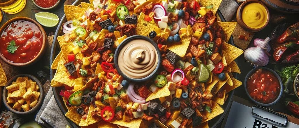 Nachos varieties with different packaging and backgrounds