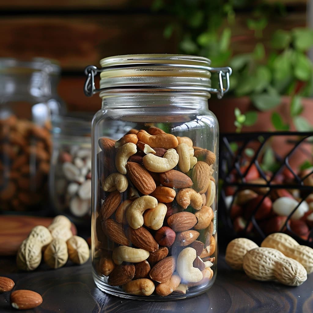 assorted nut mix variety with different packaging options