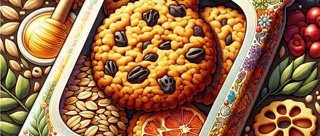 Assorted oatmeal cookies with various packaging on a wooden table