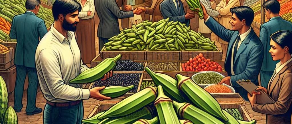 okra variations with packaging and backgrounds