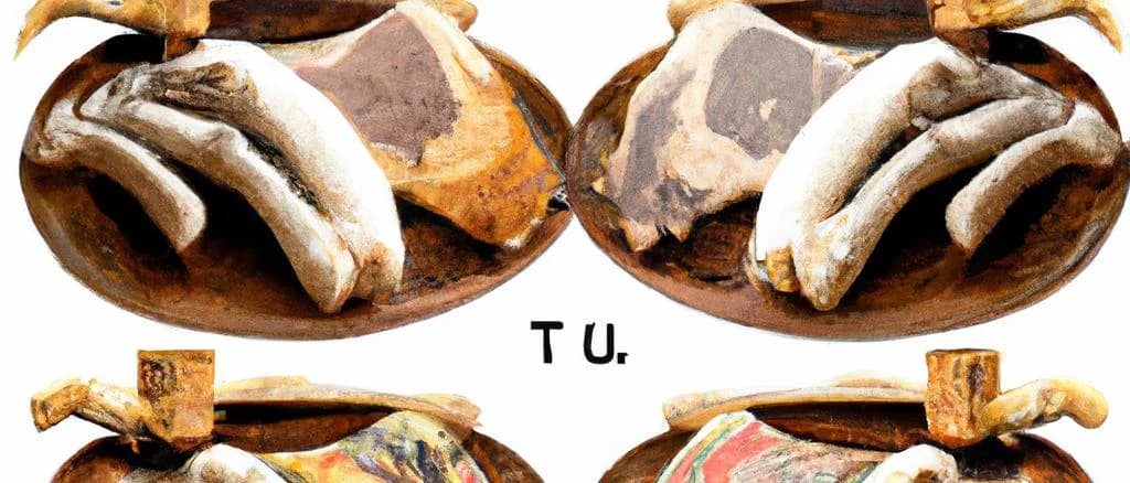 Various types of ox muzzles displayed against a rustic wooden backdrop