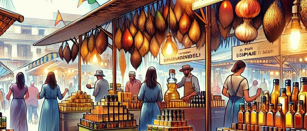 Assortment of palm oil packaging with various customization options