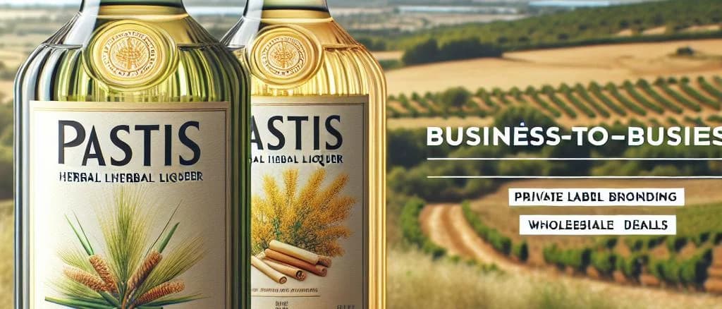 Assortment of Pastis bottles with varied packaging and background