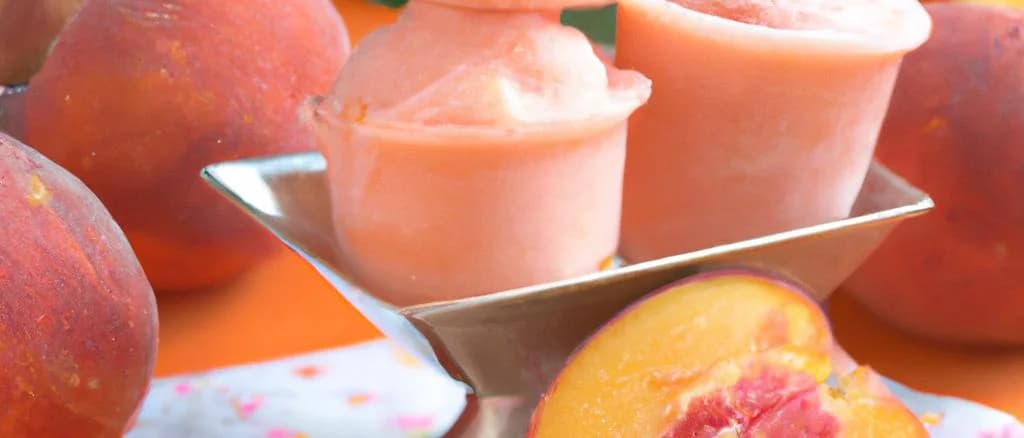 peach sorbets showcasing various textures and colors
