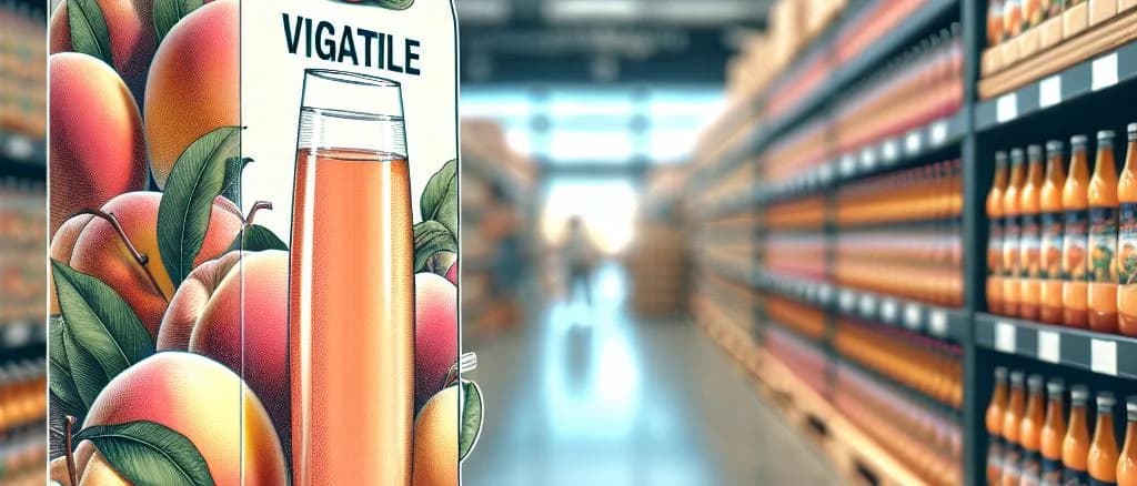 ripe peaches with variations in packaging and setting