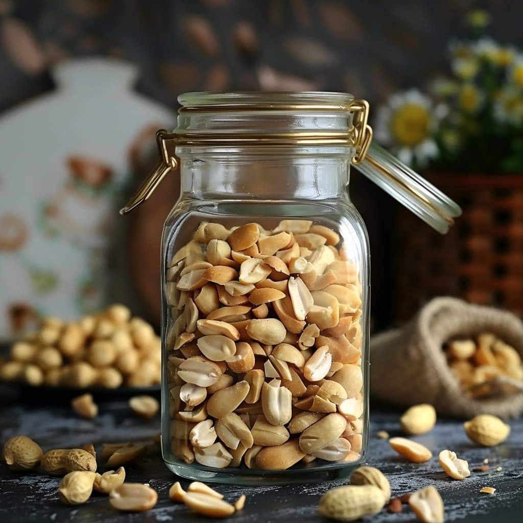 Three types of packaged peanuts with varying backgrounds