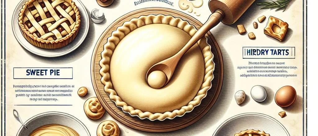 Various pie dough options with diverse packaging on a wooden countertop