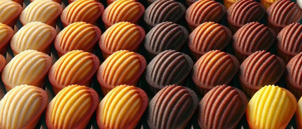 assortment of plain madeleines with various packaging options