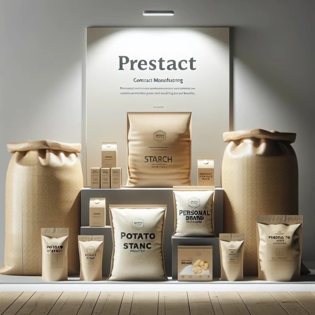 various potato starch packaging options for B2B wholesale and private label sourcing