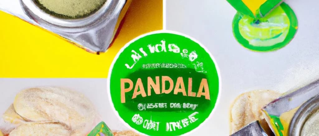 various powdered panela packaging options on wooden background