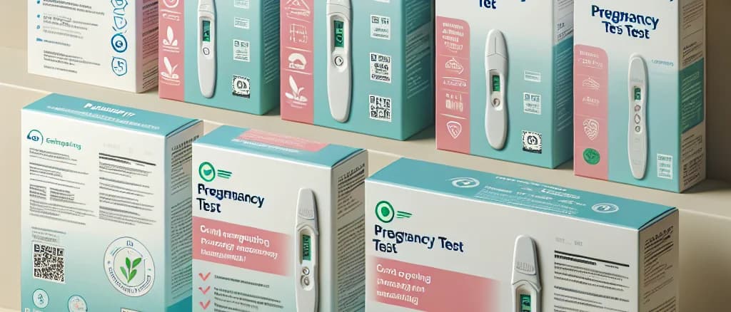 variation of premium packaged pregnancy tests with compliance certifications