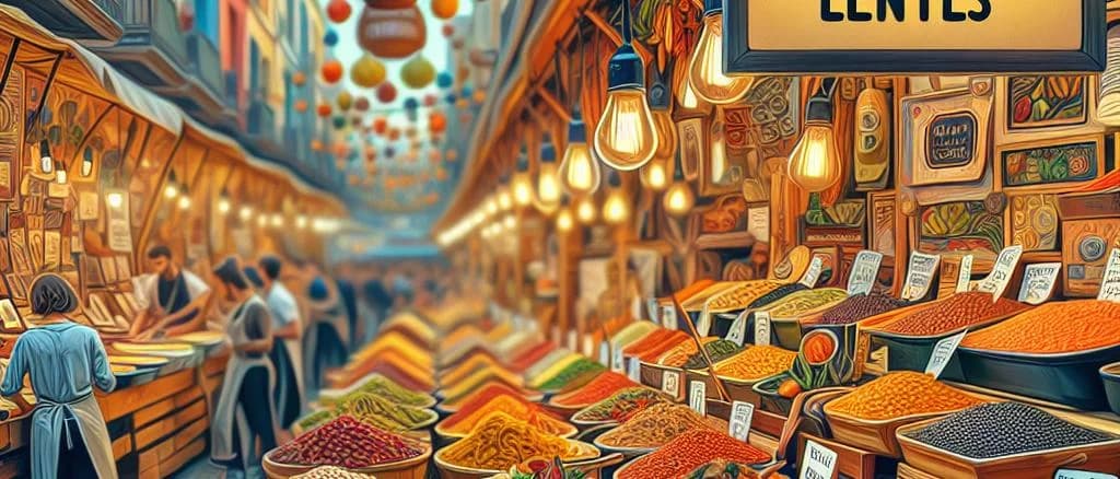 variety of prepared lentil packages on display against a neutral background