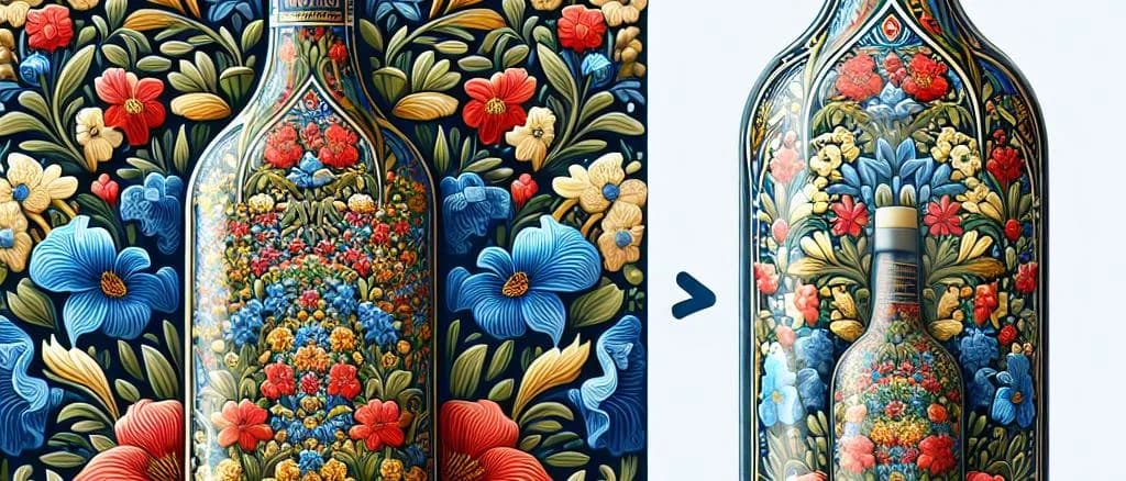 Craft beer bottles with rustic labels on wooden table