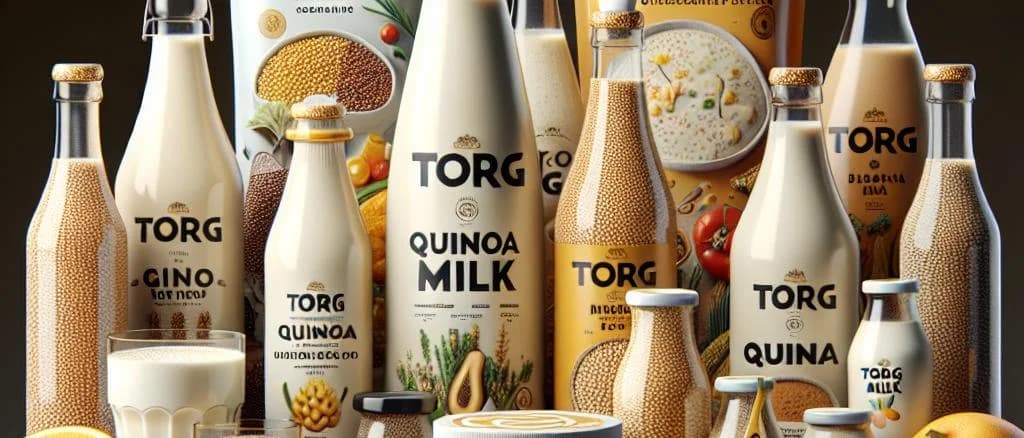 quinoa milks assortment in various packaging