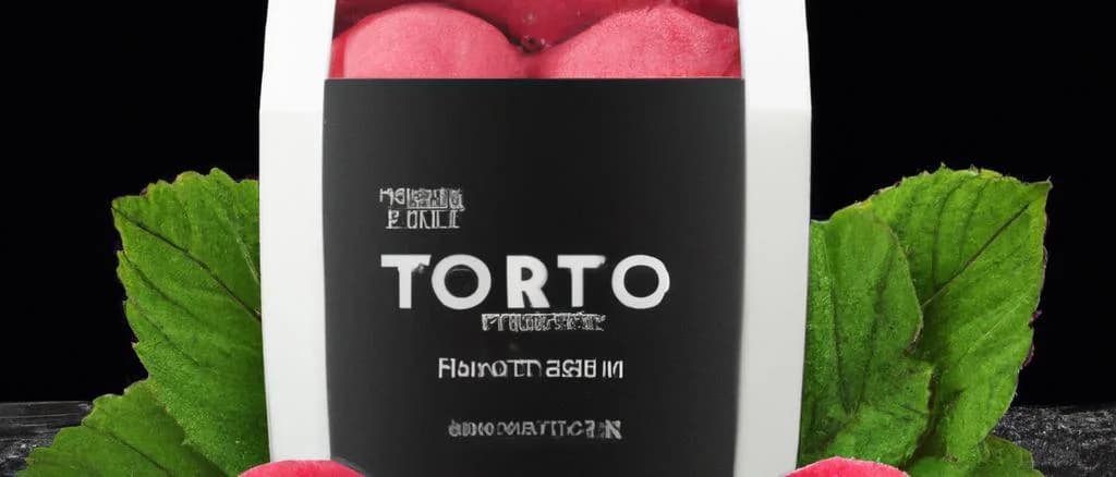 raspberry sorbets in various packaging options with a fresh and appealing background