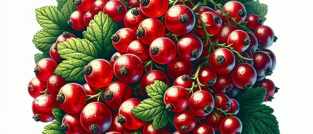 Redcurrants in various packaging against a natural background