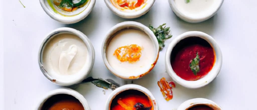 assorted reheatable soups with diverse packaging options