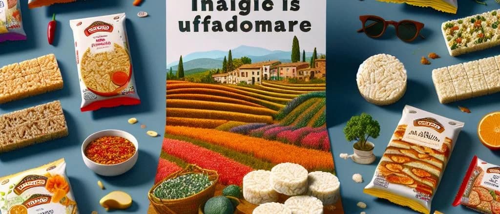 Assorted rice cakes with varied textures and flavors on a rustic wooden background