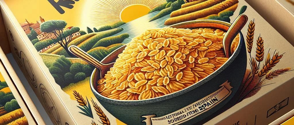 rice flakes in different packaging options and settings