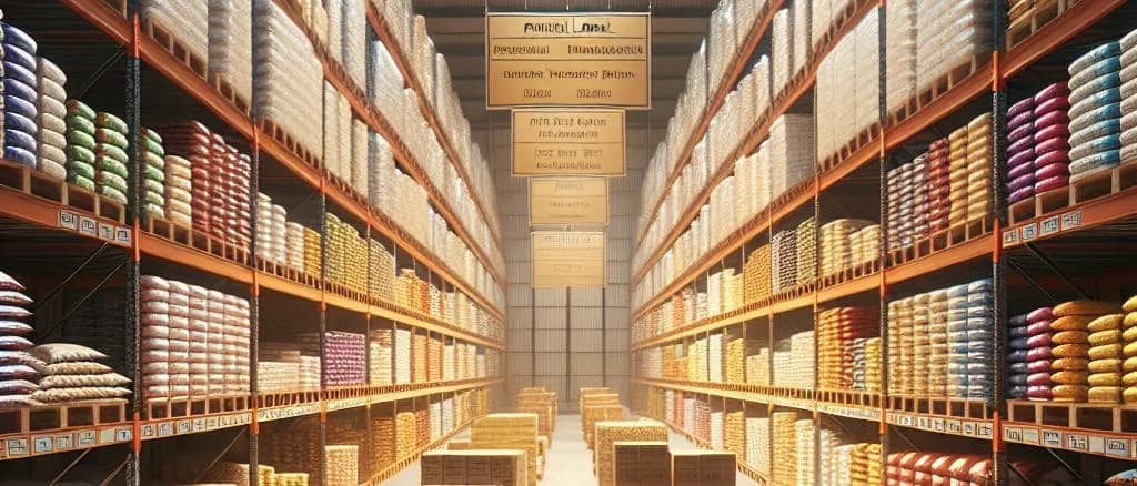 Rice and bulgur varieties in different packaging with a neutral background