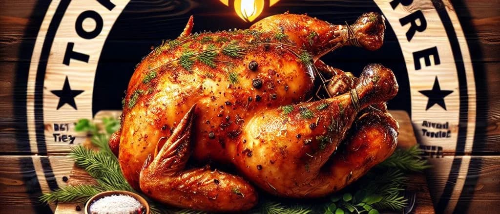 Roast chicken variations with rustic background