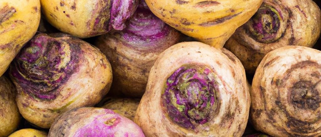 rutabaga variations on wooden table with rustic background