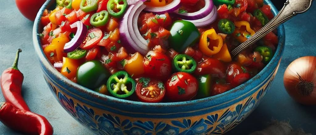 Various salsa jars with vibrant labeling on a rustic wooden table