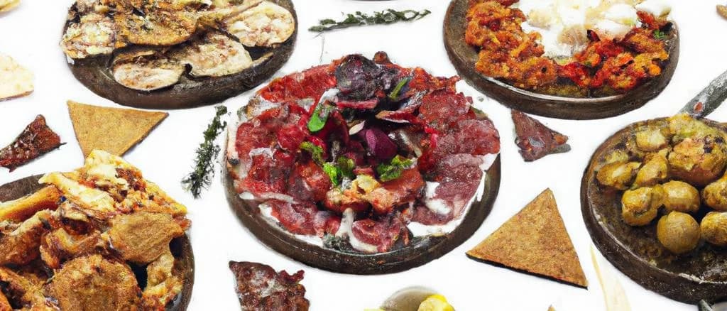 assortment of gourmet salted canapés on an elegant platter