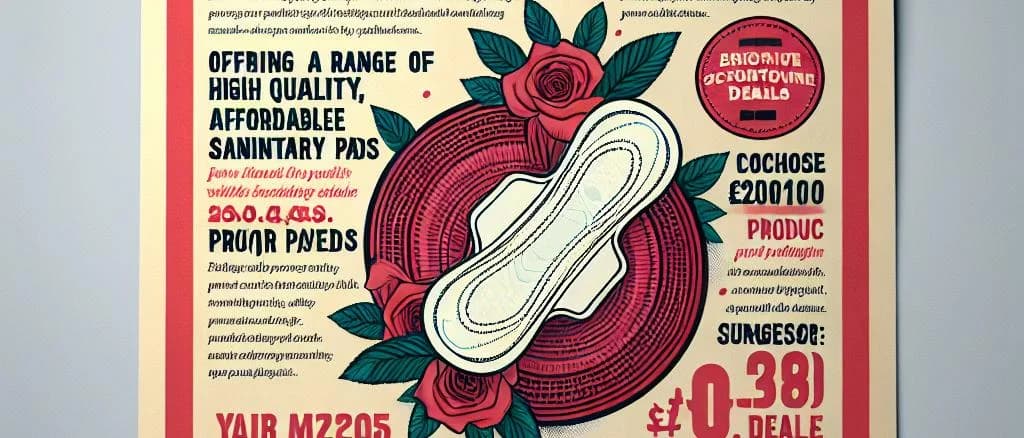 premium disposable sanitary pads with diverse packaging options on neutral background