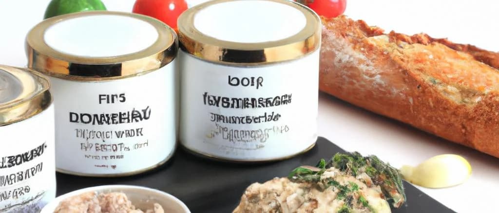 assortment of Sarthe Rillettes variations with traditional packaging
