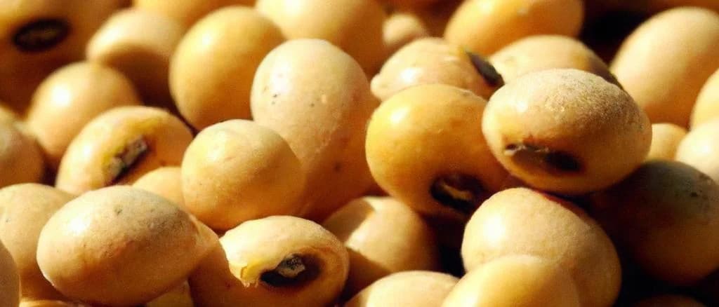 Various soy bean products with different packaging and backgrounds