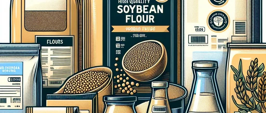 assorted soybean flour packages