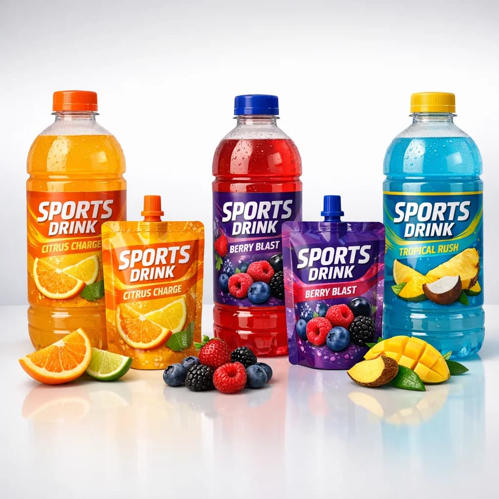 sports drinks in assorted flavors and packaging for wholesale and B2B sourcing