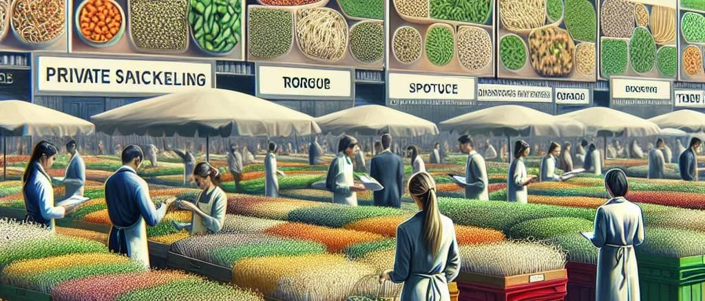 variety of packaged sprouts showcasing different customization options