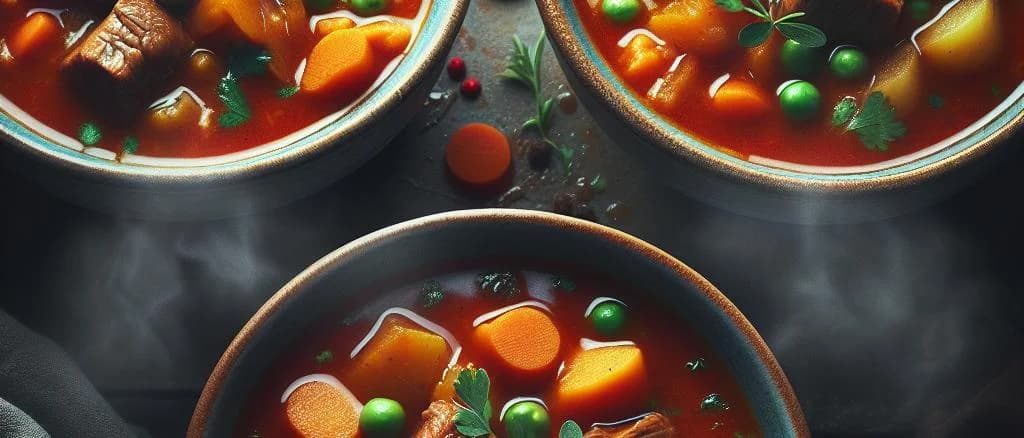 Different variations of gourmet stews in custom packaging